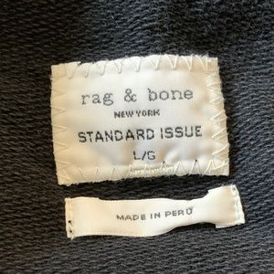 Rag & Bone loop back crewneck sweatshirt, black